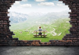 woman-bench-mountains