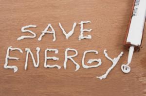 "the words "save energy' in caulk