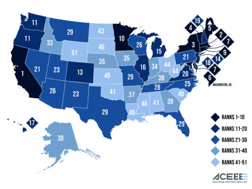 state energy efficiency scorecard map - 2022