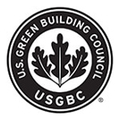 USGBC logo with a leaf inside a circle